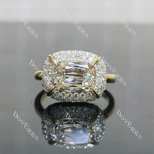 Lab Diamond Ring with Custom Accents (Moissanite/LGD/Gemstone) in 10K/14K/18K Gold or Platinum | DovEggs
