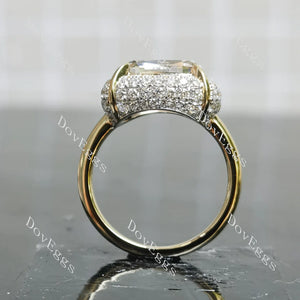 Lab Diamond Ring with Custom Accents (Moissanite/LGD/Gemstone) in 10K/14K/18K Gold or Platinum | DovEggs