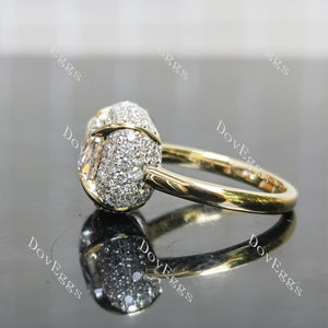 Multi layer halo shinning moissanite engagement ring| DovEggs