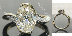 Modern Lab Diamond Solitaire Ring in 10K/14K/18K Gold or Platinum | DovEggs