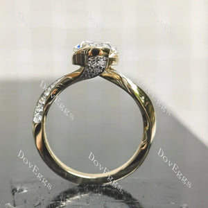 Modern Lab Diamond Solitaire Ring in 10K/14K/18K Gold or Platinum | DovEggs