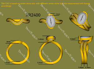 Modern Lab Diamond Solitaire Ring in 10K/14K/18K Gold or Platinum | DovEggs