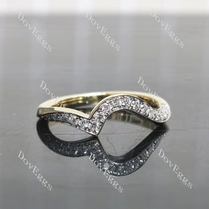 Moissanite or lab grown diamond wedding band| DovEggs