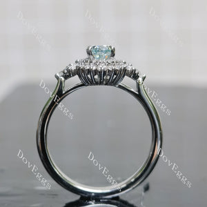 sterling silver moissanite engagement ring| Doveggs