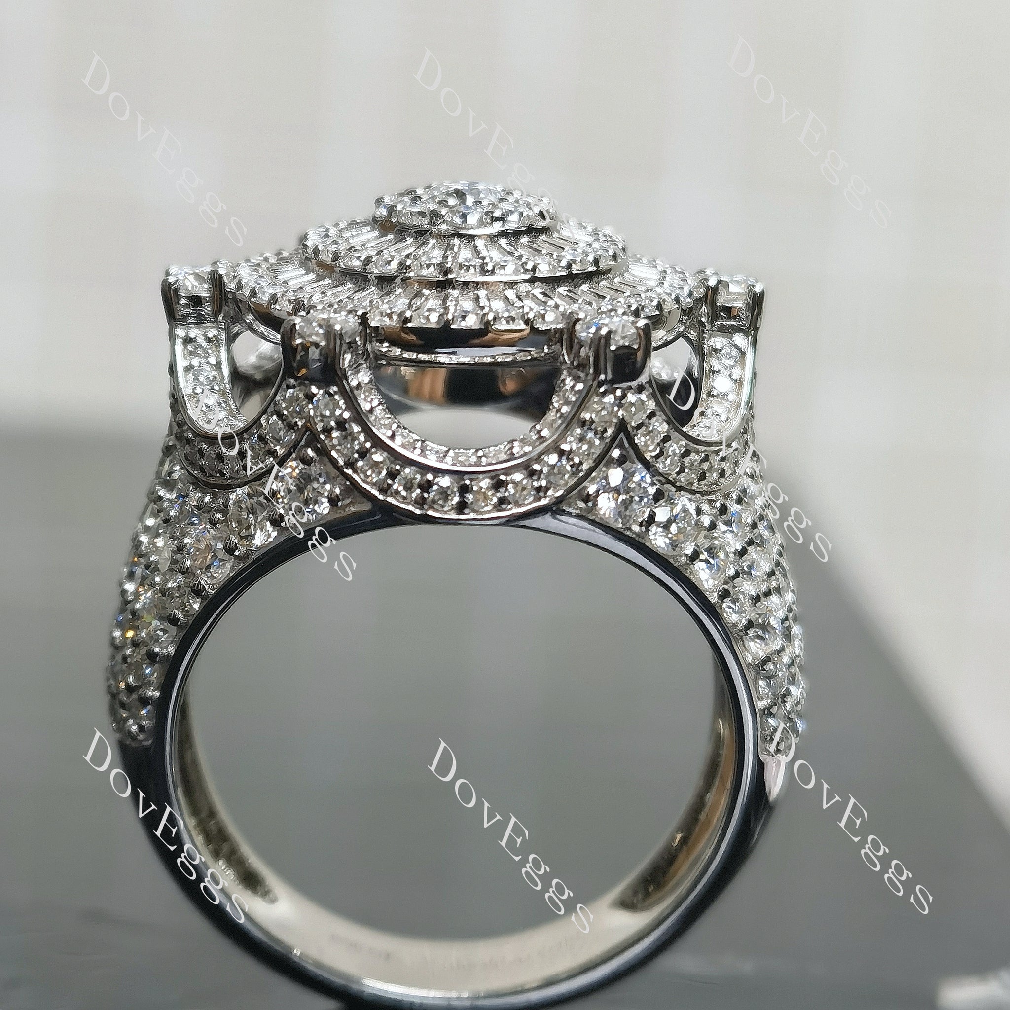 Doveggs sterling silver moissanite engagement ring/Men's ring