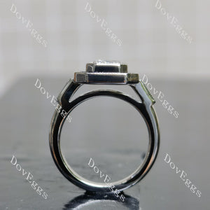 moissanite&colored gem sterling silver rings