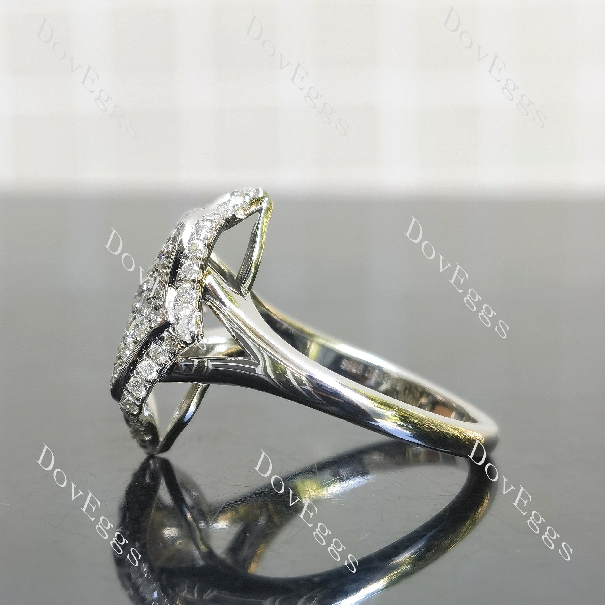 sterling silver moissanite engagement rings|Doveggs