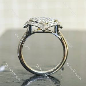 Doveggs sterling silver moissanite or lab created diamond engagement rings