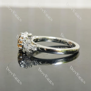 Doveggs sterling silver colored moissanite engagement rings