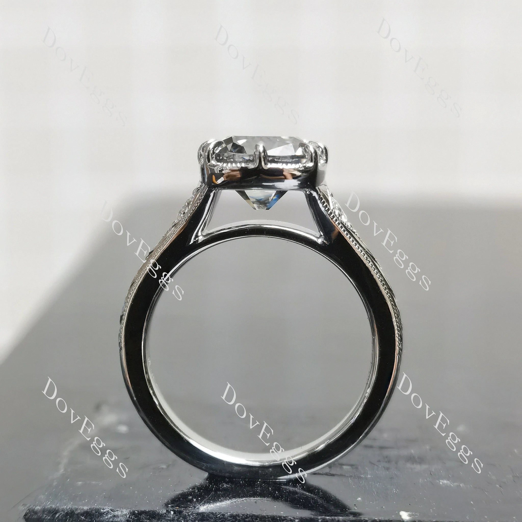 sterling silver moissanite engagement rings|Doveggs