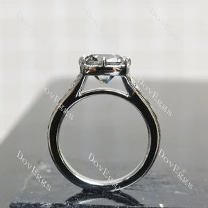 sterling silver moissanite engagement rings|Doveggs