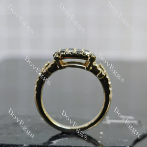 Doveggs yellow gold moissanite or lab diamond egagement ring
