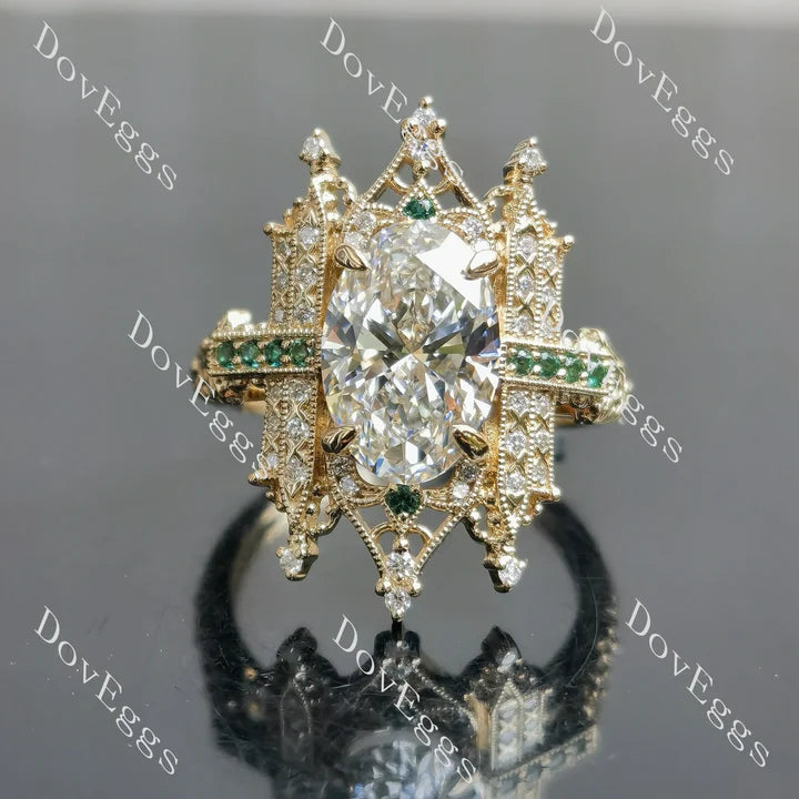 Vintage Art Deco Pave Setting Ethical Lab Diamond Semi-Mount Ring | DovEggs