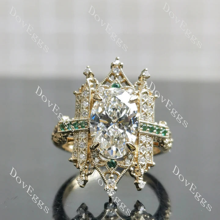 Vintage Art Deco Pave Setting Ethical Lab Diamond Semi-Mount Ring | DovEggs