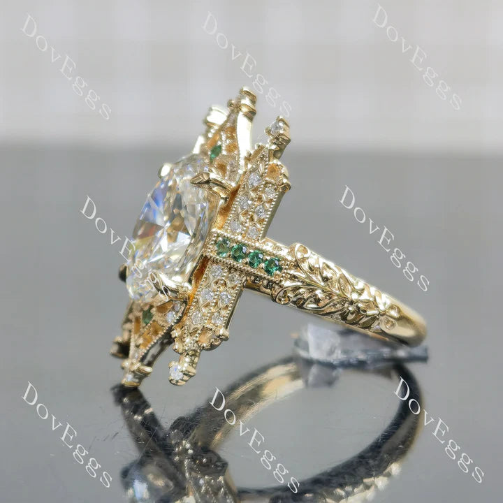 Vintage Art Deco Pave Setting Ethical Lab Diamond Semi-Mount Ring | DovEggs