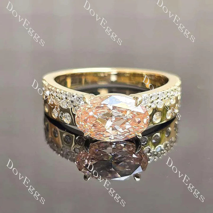 Pave brilliant lab diamond engagement ring set semi-mount only(Exclusively to DovEggs Stones) - DovEggs-Seattle
