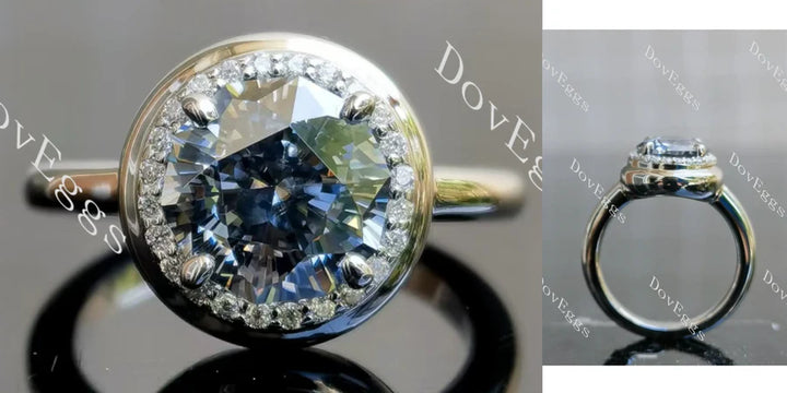 Halo custom lab diamond Engagement Ring | DovEggs