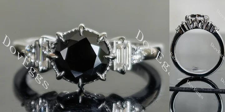 Doveggs side stones engagement ring semi-mount only(Exclusively to DovEggs Stones)