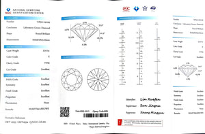 Doveggs 2.017ct Round E Color VVS2 Clarity Excellent cut lab diamond stone(certified)