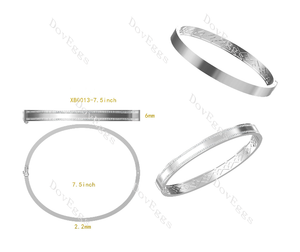 Doveggs round half eternity pave moissanite/lab grown diamond bangle/bracelet