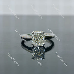 The Jessica radiant pave moissanite engagement ring