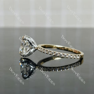 Corona Oval Pave Lab Grown Diamond Engagement Ring