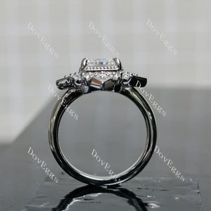 (size 6) Doveggs sterling silver 3ct radiant moissanite engagement ring