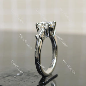(size 6.5 & 8) Doveggs sterling silver 2ct round/pear moissanite engagement ring