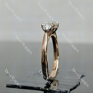 Doveggs emerald three-stones moissanite engagement ring