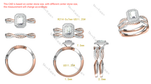 Doveggs radiant double halo pave moissanite engagement ring