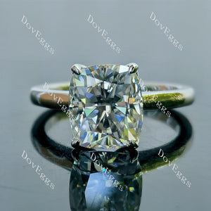 Doveggs Elongated cushion solitaire moissanite engagement ring