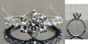 Round Pave Half Enternity Lab Grown Diamond