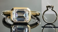 Doveggs bezel engagement ring semi-mount only(Exclusively to DovEggs Stones) - DovEggs-Seattle