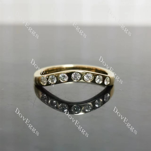 The Owen ring round moissanite/lab grown diamond wedding band-2.3mm band width