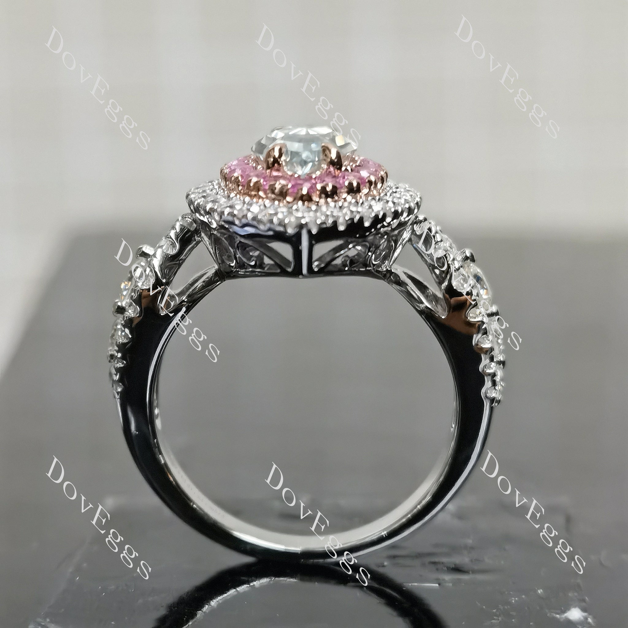 (size 6-7-8)Doveggs sterling silver 2ct Marquise moissanite engagement ring