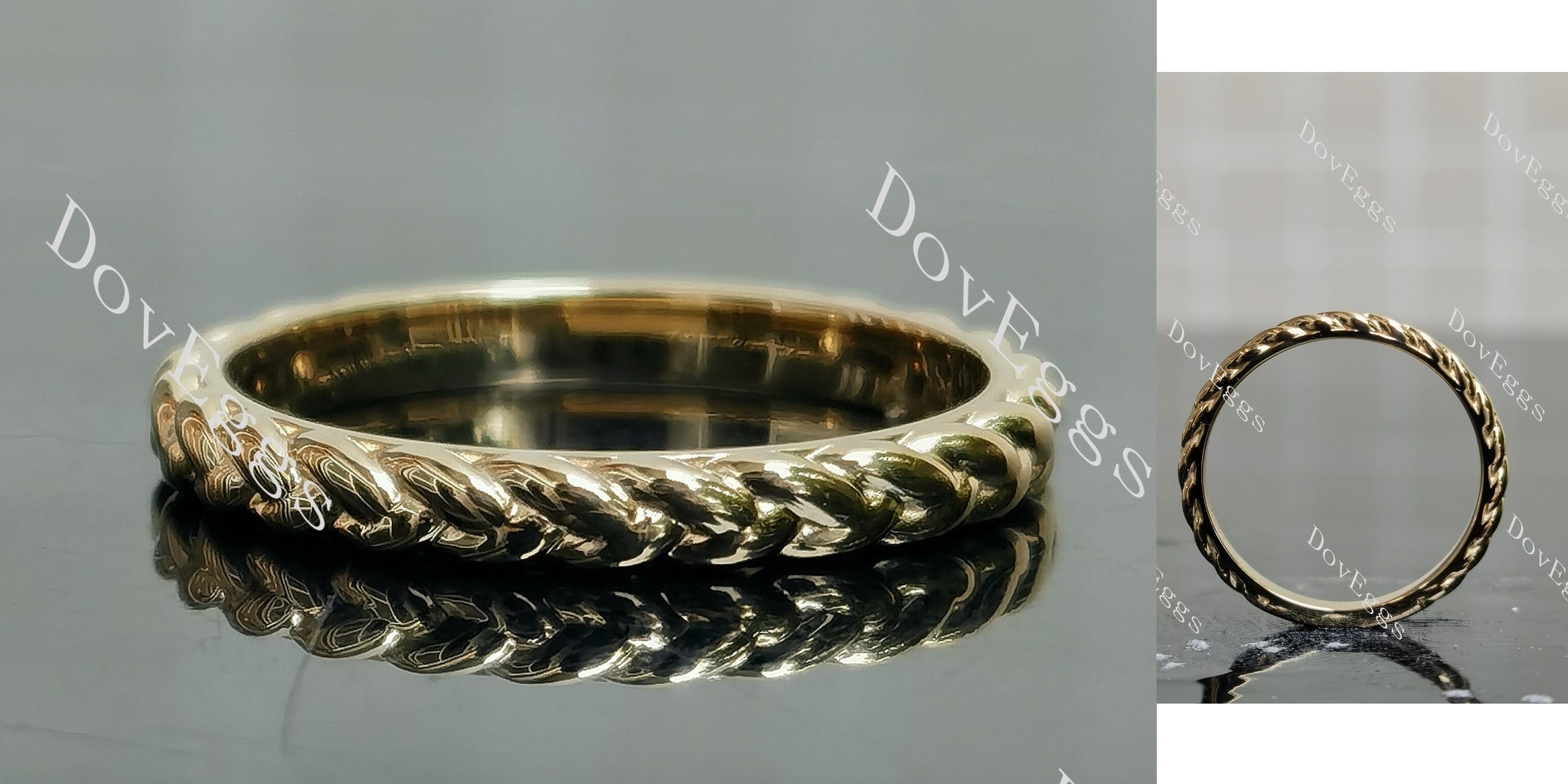  braided circle wedding band