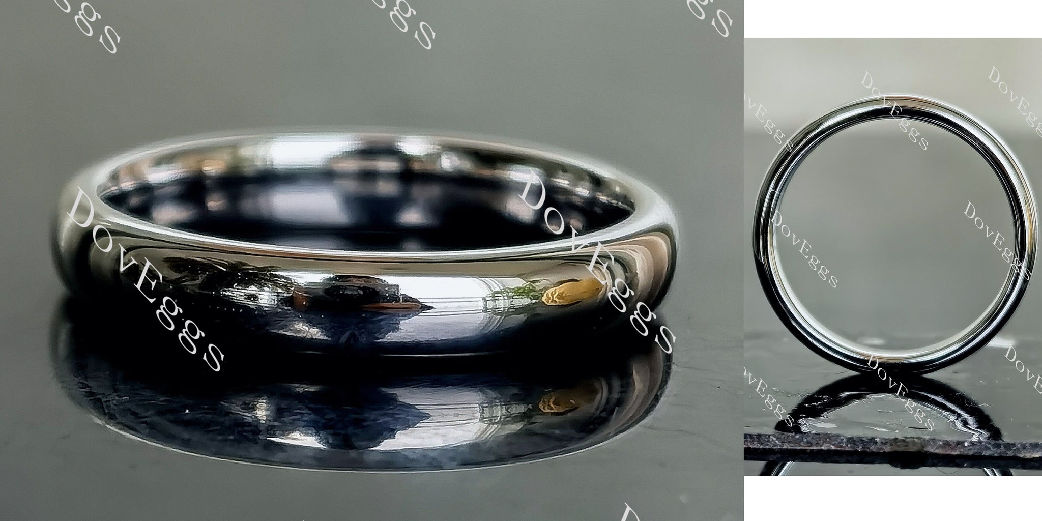 Doveggs plain wedding band-2.0/3.0mm band width