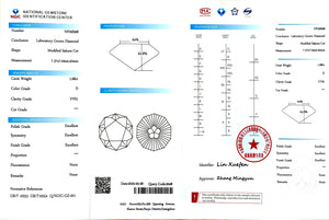 1.68ct Modified Sakura Cut Lab Diamond - D Color VVS1 | Doveggs Certified