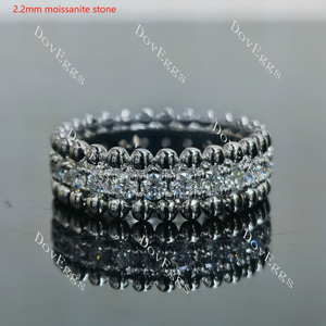 Doveggs round full eternity pave moissanite wedding band for women-5.2mm band width