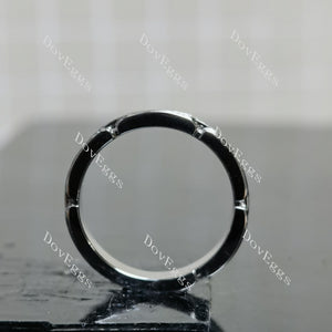(size 6.5-6.75) Doveggs sterling silver round moissanite wedding band