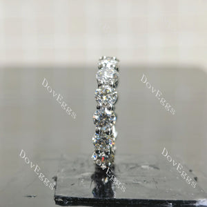 (size 4.75) Doveggs sterling silver Round moissanite wedding band