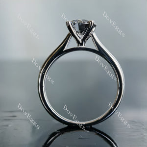Doveggs round solitaire stardust grey moissanite engagement ring