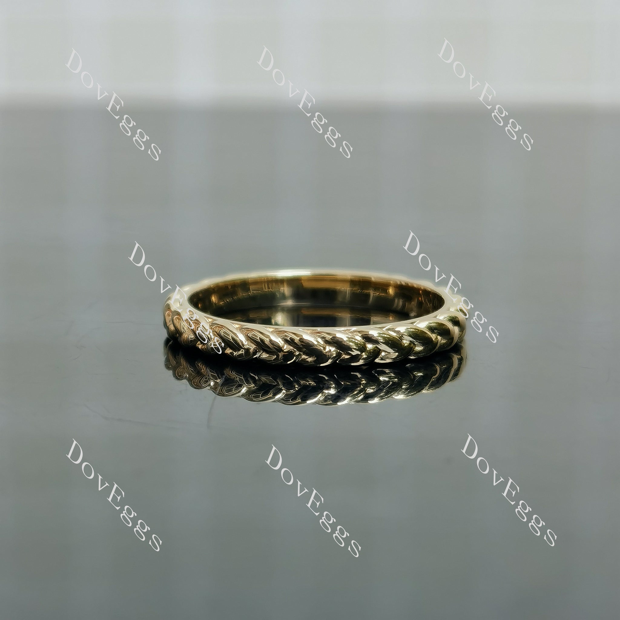  braided circle wedding band