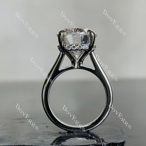 The Divine Halo oval moissanite engagement ring