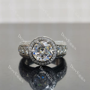(size 6.5) Doveggs sterling silver 2ct Round moissanite engagement ring