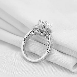 DovEggs 2ct radiant vintage moissanite engagement ring