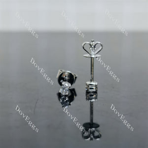 Doveggs pear/oval moissanite/lab grown diamond accnets earrings