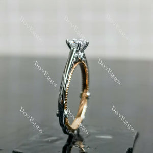 (size 6) Doveggs 18K white gold & rose gold 0.5ct round lab grown diamond engagement ring