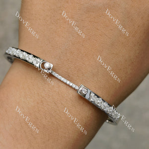 Doveggs marquise round moissanite/lab grown diamond bangle/bracelet