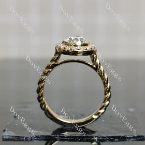 Group Order halo all shape all color available moissanite/colored gem engagement ring